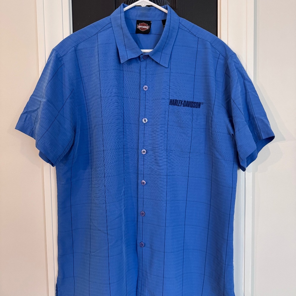 XL Blue Harley-Davidson Short Sleeve